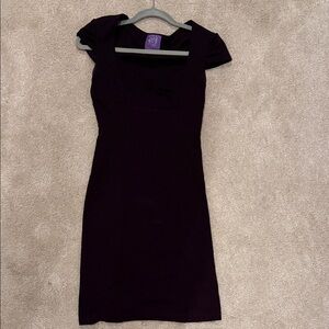 Coco & Tashi Deep Purple Women's Short Sleeve Mini Y2K Dress